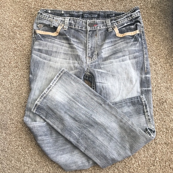 Affliction Cooper Rel. Boot Thirty Flight Jeans 38 - Picture 4 of 8